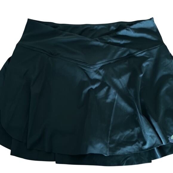 Black Swimskirt Hey Girl Woman Size 2X Cross V Front - Picture 4 of 10